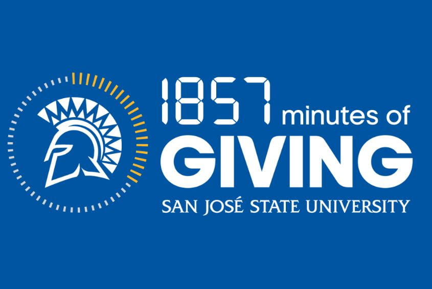SJSU’s 1857 Minutes of Giving Campaign banner