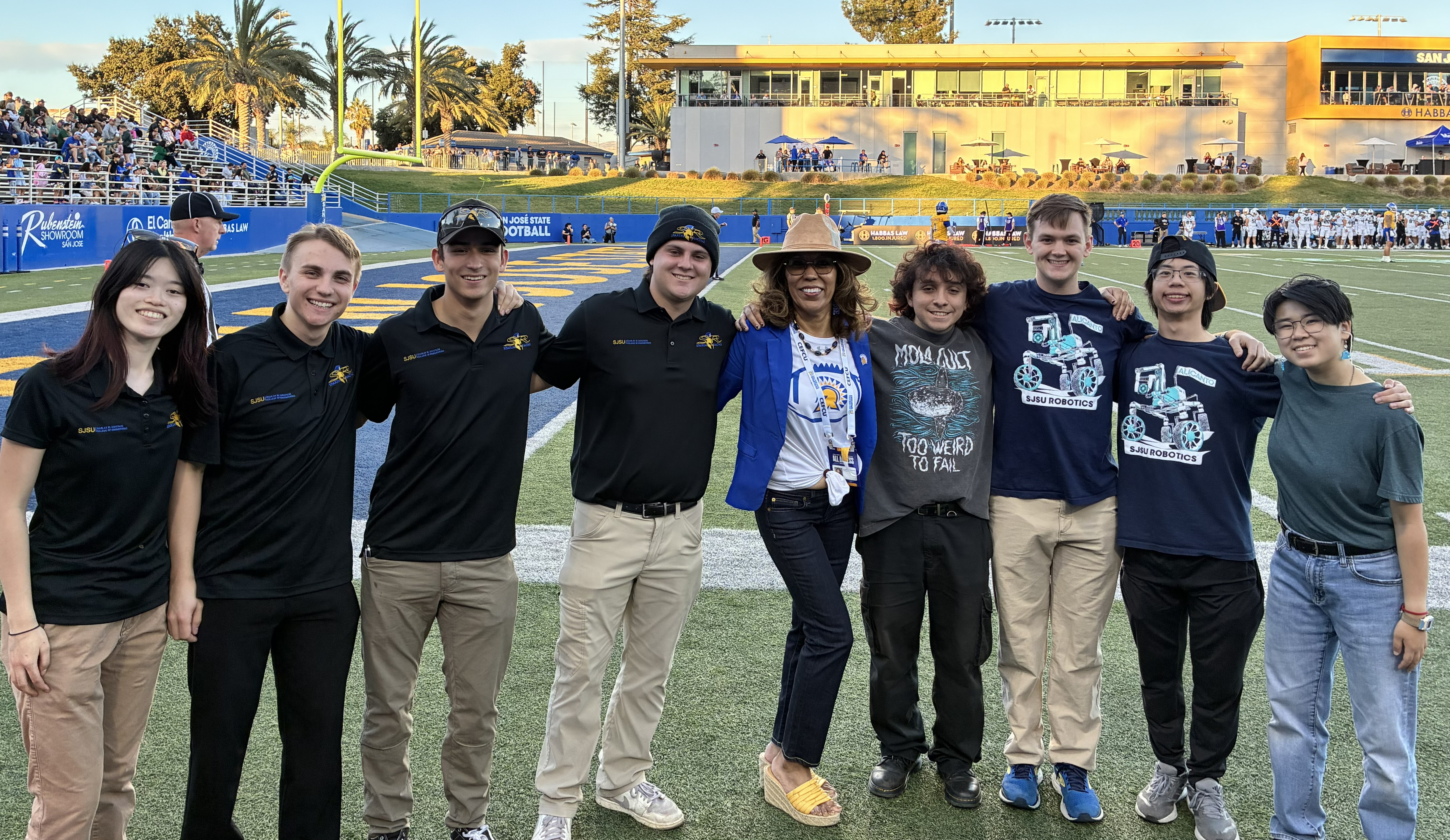 group photo with SJSU President Cynthia Teniente-Matson