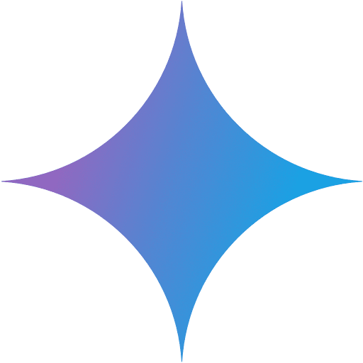 Gemini logo in a purple/blue gradient with no background 