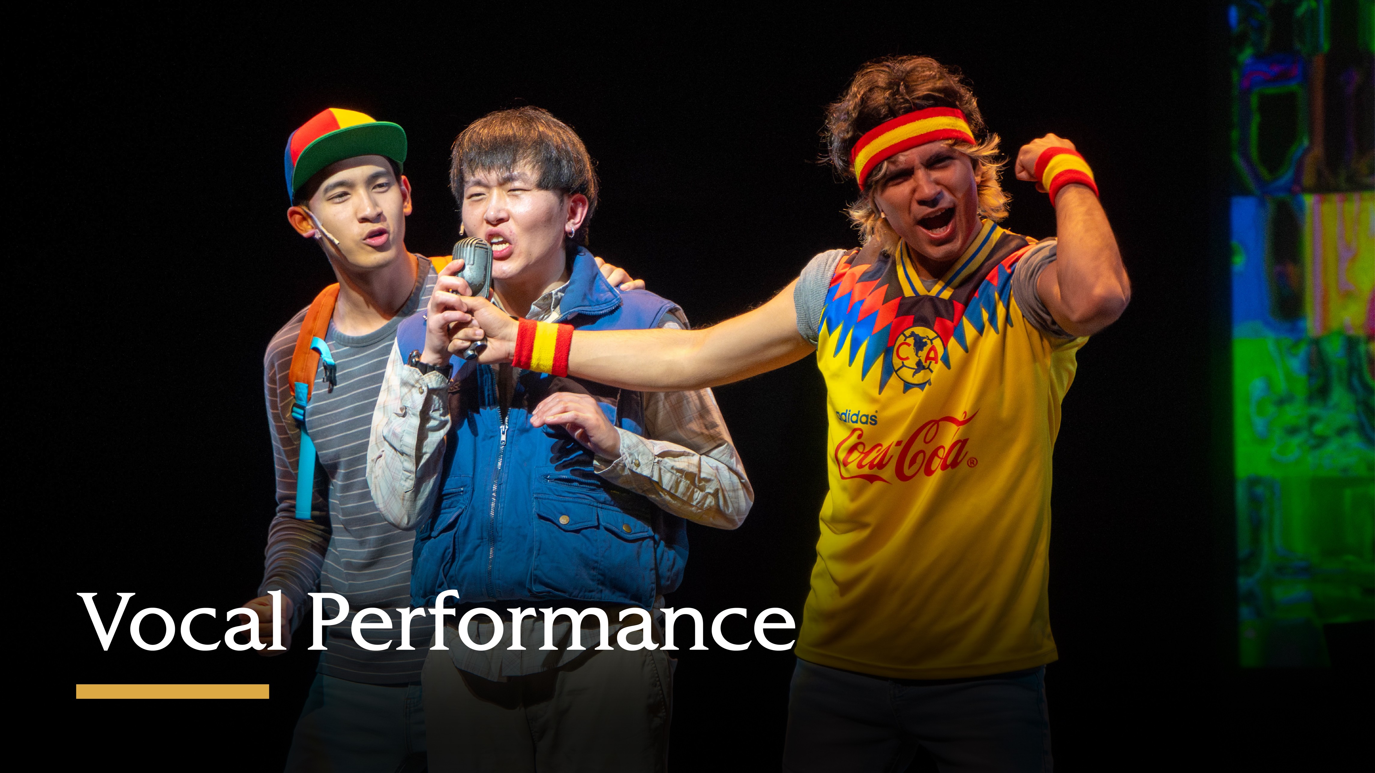 Vocal performers on stage.