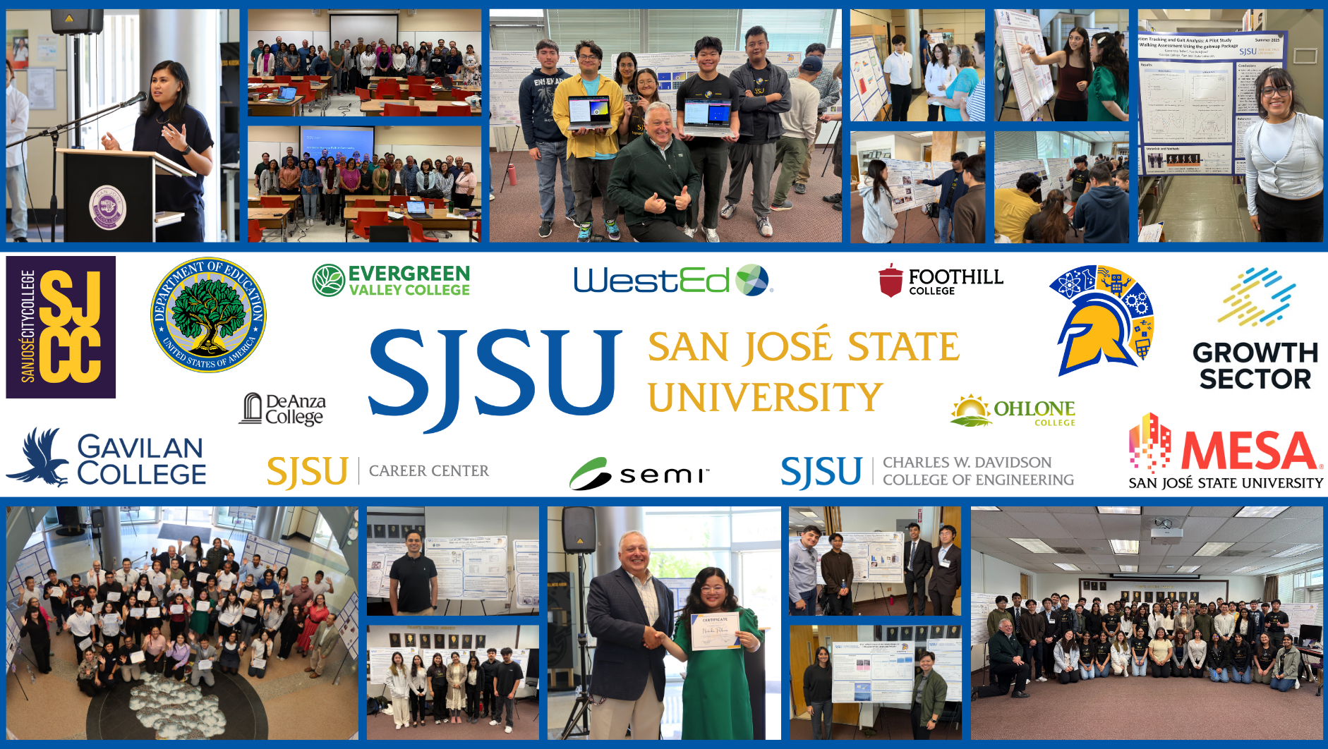 A collage of the activities and partnership of Project Engineering Success.