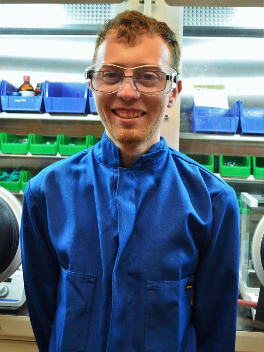 Nicholas Roubineau in the lab