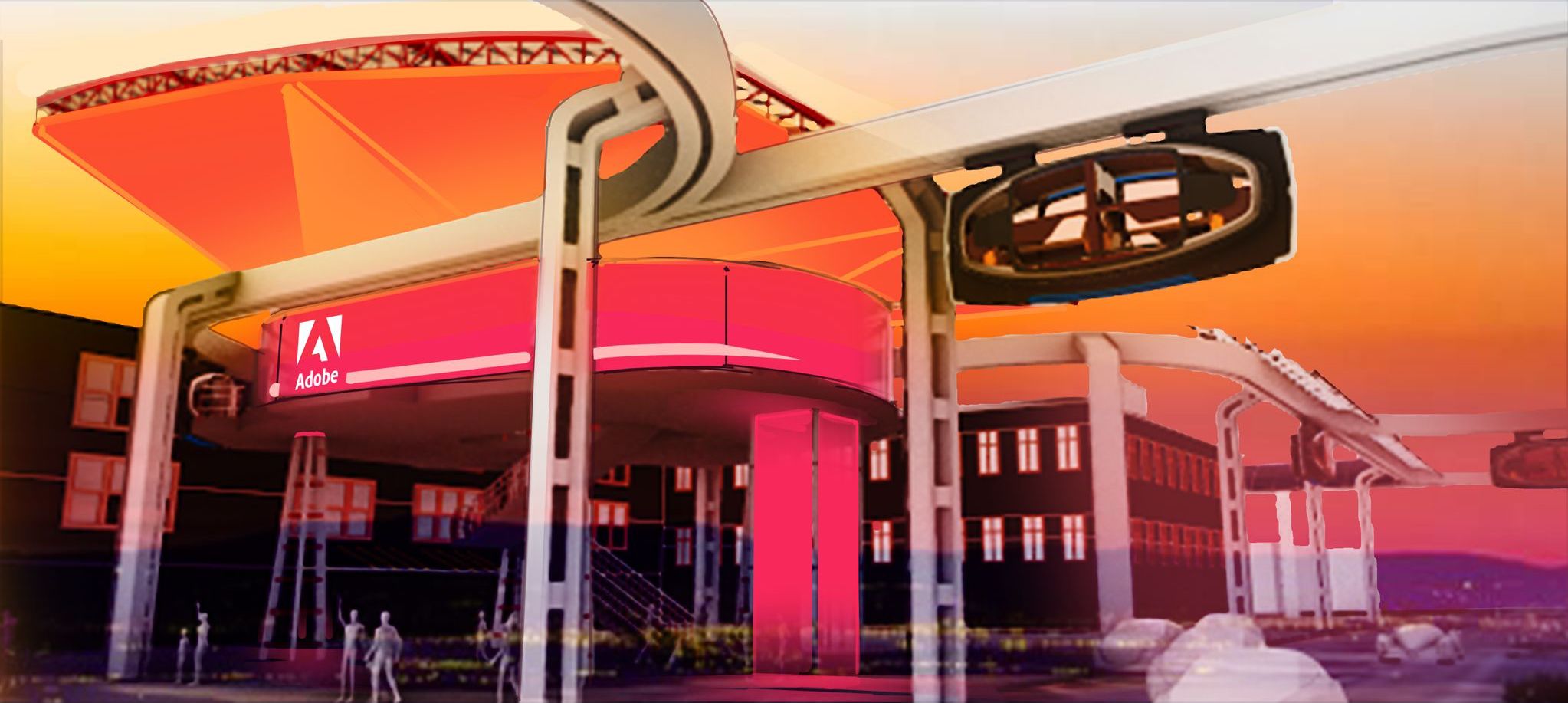 Rendering of Station 2 Transportation Hub at Adobe